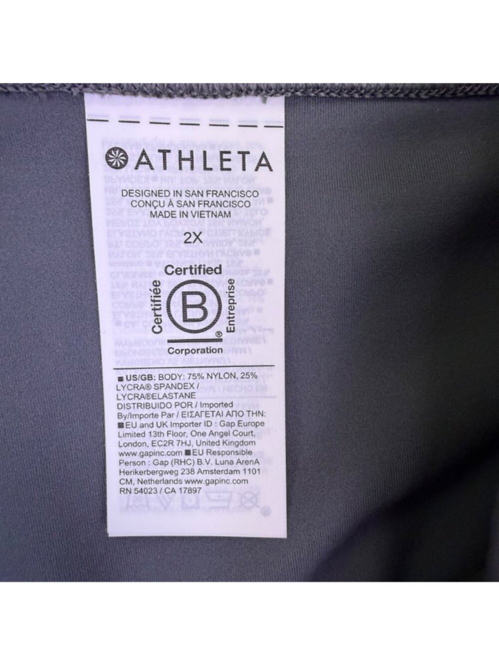 Athleta Womens Gray Elation Straight Leg Pants Activewear & Yoga Size 2X image 6